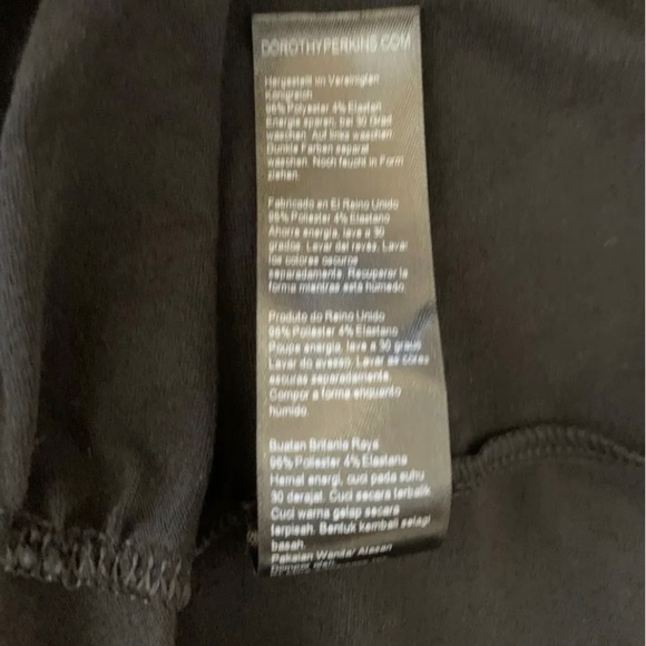 DOROTHY PERKINS Black Maternity Top V-Neck Blouse Stretch 3/4 Sleeves UK Size 12 - Picture 8 of 8